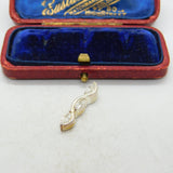 Sterling Silver Intertwined Diamond Paste Charm Pendant Vintage c1970