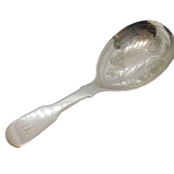 William IV Sterling Silver Floral Pattern Tea Caddy Spoon Antique 1831 London