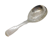William IV Sterling Silver Floral Pattern Tea Caddy Spoon Antique 1831 London