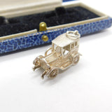 Sterling Silver Traditional Motor Car Charm Pendant Vintage c1970