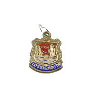 Sterling Silver Lossiemouth Enamel Shield Travel Souvenir Charm Vintage c1970s