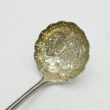 Victorian Silver Plated Floral Pattern Sugar Caster Spoon Antique c1880s