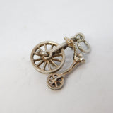 Sterling Silver Nuvo Pennyfarthing Bicycle Charm Pendant Vintage c1970