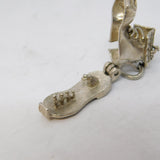 Sterling Silver Family in the Shoe Opening Charm Pendant Vintage c1970