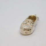Sterling Silver Moccasin Slipper Shoe Charm Pendant Vintage c1970