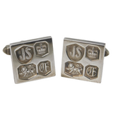 Pair of Sterling Silver Ingot Form Gents Cufflinks Vintage 1973 Sheffield