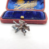 Sterling Silver Show Jumping Equestrian Charm Pendant Vintage c1970