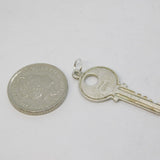Sterling Silver Key Charm Pendant Vintage c1970
