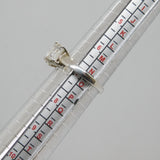 Sterling Silver 3 Square Crystal Set Ring Vintage c1970 Size N 1/2