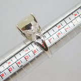 Sterling Silver Faceted Lemon Quartz Butterfly Dress Ring Vintage c1990 Size M
