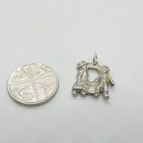 Sterling Silver Sweet 'Twins Of Gemini' Zodiac Charm Vintage c1970