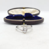 Sterling Silver Eternity Ring With Diamond Paste Vintage c1970 Size Q