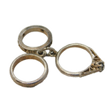 Sterling Silver Wedding Rings Charm Pendant Vintage c1970s