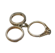 Sterling Silver Wedding Rings Charm Pendant Vintage c1970s