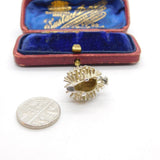 Sterling Silver Prickly Hedgehog Charm Pendant Vintage c1970