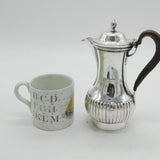George III Sterling Silver Fluted Hot Water Jug Antique 1765 London