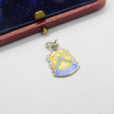 Sterling Silver and Coloured Enamel Travel Shield Stratford Charm Vintage c1970