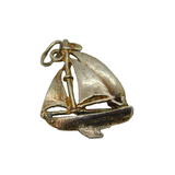 Sterling Silver Sailboat Charm Pendant Vintage c1970