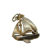 Sterling Silver Sailboat Charm Pendant Vintage c1970