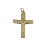 Sterling Silver Fred Manshaw Patterned Cross Charm Pendant Vintage 1963 London