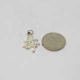 Sterling Silver Chinese Symbol Charm Pendant Vintage c1970