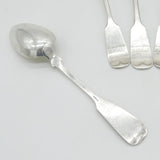 19th Century German White Metal Serving Spoon Set Antique c1880 T.F Gohler