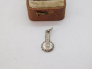 Sterling Silver Banjo Guitar Charm Pendant Vintage c1970