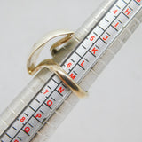 Mexican .950 Silver Ellipse Front Twist Studio Ring Vintage c1970 Size M 1/2