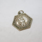 Sterling Silver St Christopher Travel Charm Pendant Vintage c1970