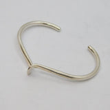 Sterling Silver Wishbone Twist Front Cuff Bangle Bracelet Contemporary c2000