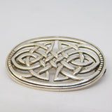 Sterling Silver Celtic Pattern Brooch Pin Vintage c1970