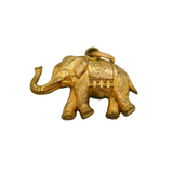 Rolled Gold Good-Luck Elephant Charm Pendant Vintage c1970s