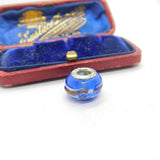 Sterling Silver Coloured Glass Bead Charm Pendant Vintage c1970