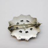 Victorian Sterling Silver Mourning Brooch Pin Antique 1896 Birmingham