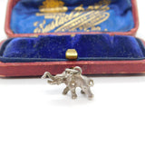 Sterling Silver Good Luck Elephant Charm Pendant Vintage c1970