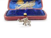 Sterling Silver Good Luck Elephant Charm Pendant Vintage c1970