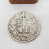 Queen Victoria Sterling Silver Half Crown Coin Fair Condition Antique 1849