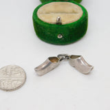 Sterling Silver Pair of Clogs Charm Pendant Vintage c1970