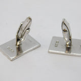 Sterling Silver Textured Pattern Gents Cufflinks Vintage 1971 London
