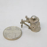 Sterling Silver Stein Tankard Charm Pendant Vintage c1970
