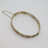Sterling Silver Scroll Pattern Bangle Bracelet Contemporary 2001 Birmingham