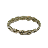 Sterling Silver Flat Braid Design Dress Band Ring Vintage c1970 Size M