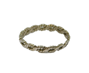 Sterling Silver Flat Braid Design Dress Band Ring Vintage c1970 Size M