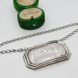Sterling Silver Sherry Decanter Label Vintage 1990 Birmingham