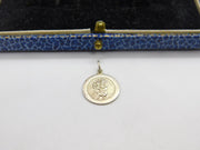 Sterling Silver St Christopher Patron of Travel Charm Pendant Vintage c1970