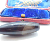 Resin Striped Cylindrical Bead Charm Pendant Vintage c1970