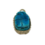 Sterling Silver Egyptian Revival Scarab Souvenir Pendant Antique c1930s