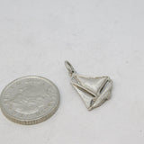 Sterling Silver Sailing Yacht Charm Pendant Vintage c1970