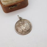 Sterling Silver St Christopher Patron of Travel Charm Pendant Vintage c1970