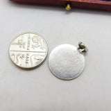 Sterling Silver St Christopher Travel Charm Pendant Vintage c1970